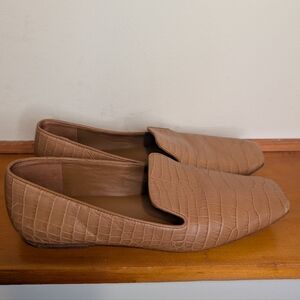 VINCE Naomi Croc-Embossed Leather Loafer 6